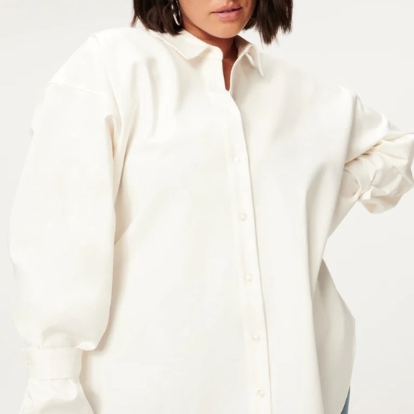 Good American 2X Tabbed Poplin Blouse White NWT SIZE 5/6 - Picture 5 of 9